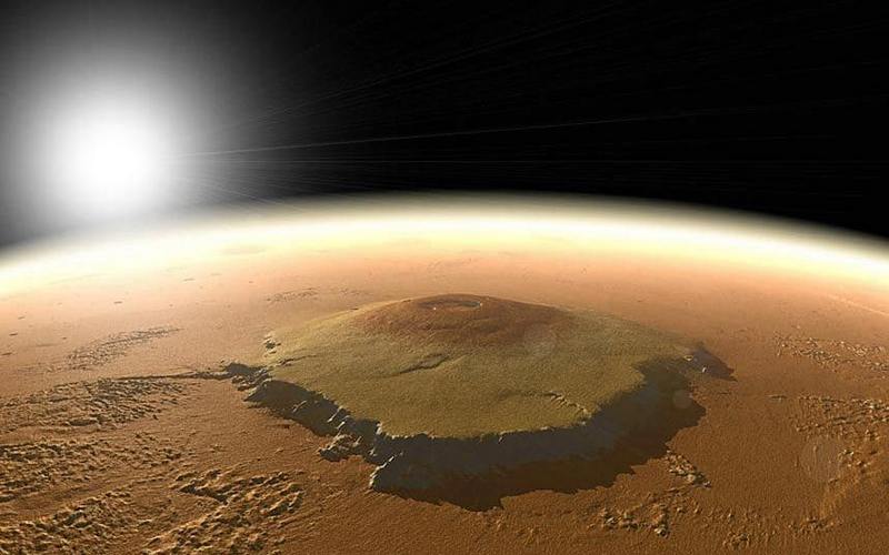 Вулкан Олимп на Марсе.