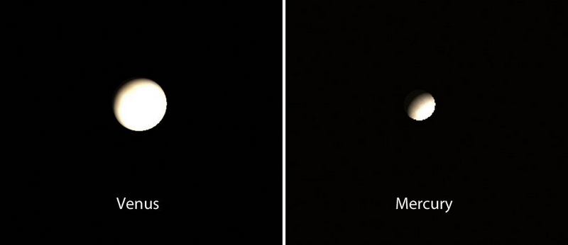 Как выглядят Меркурий и Венера в телескоп.
